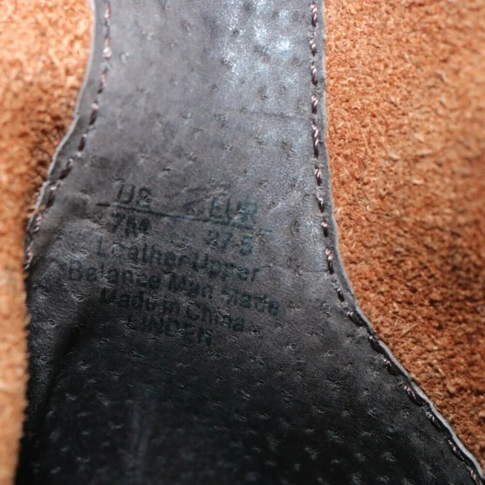 Sam Edelman Womens Linden Boot Size 7 Brown Leather Western Block Heel  Zip Edge